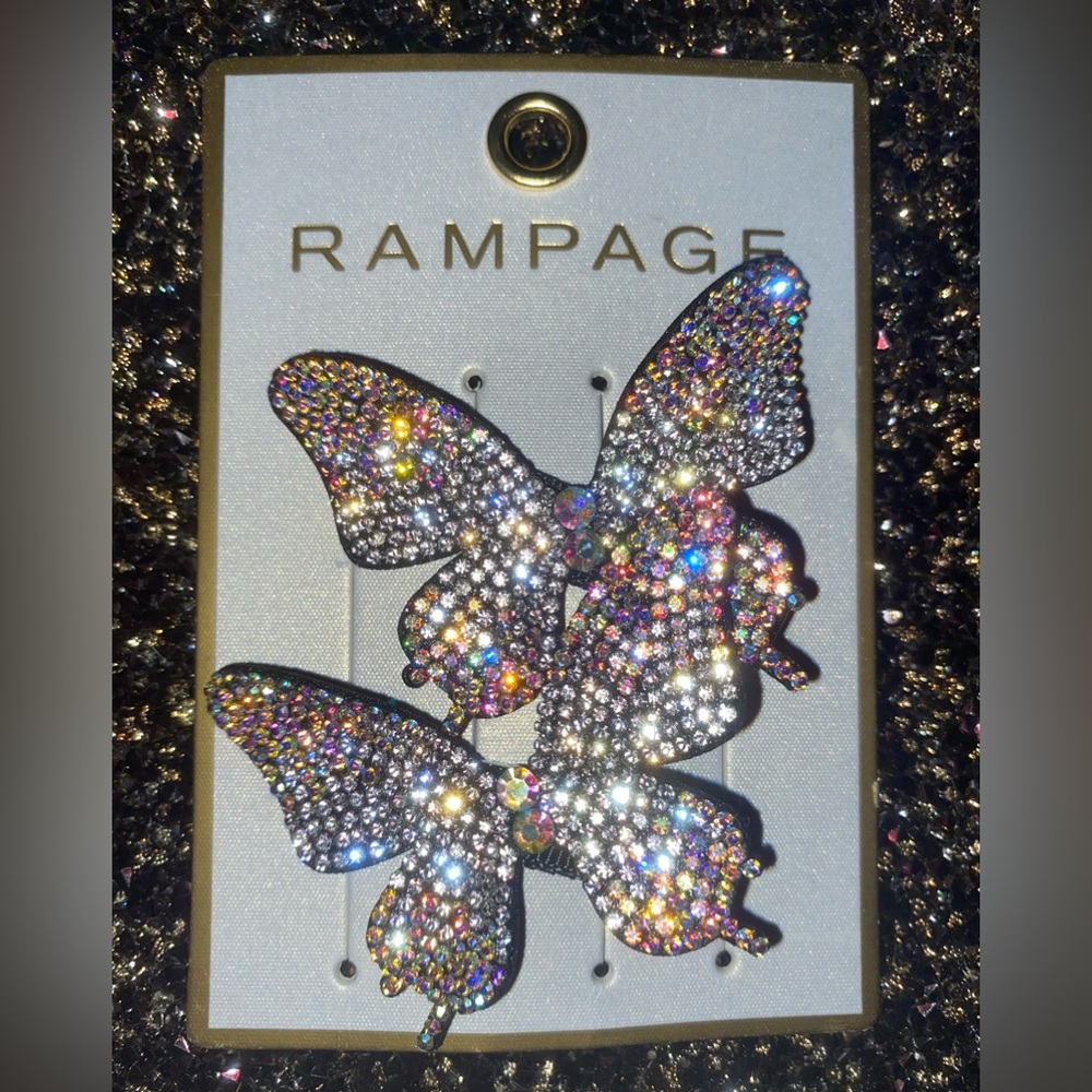 Rampage Butterfly Bling Clips